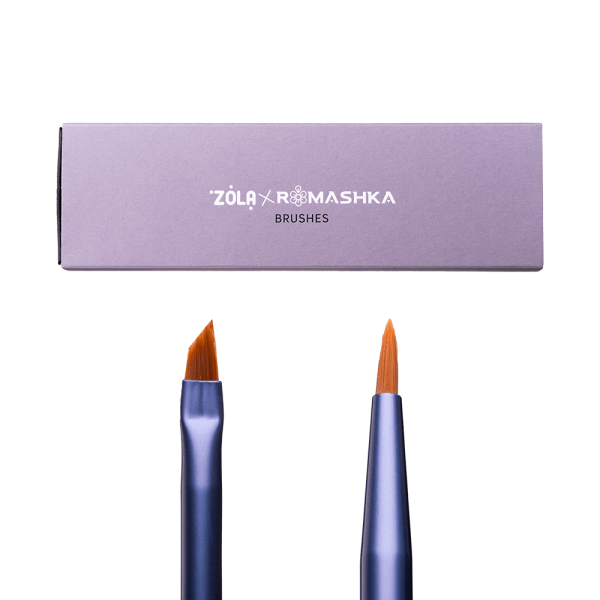 Набор кистей для бровей и ресниц ZOLA x Romashka профессиональный