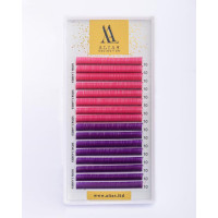 Вії ALIAS Color MIX Pink Neon/Violet C 0.07 - 12 мм