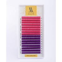 Ресницы ALIAS Color MIX Pink Neon/Violet C 0.07 - 12 мм