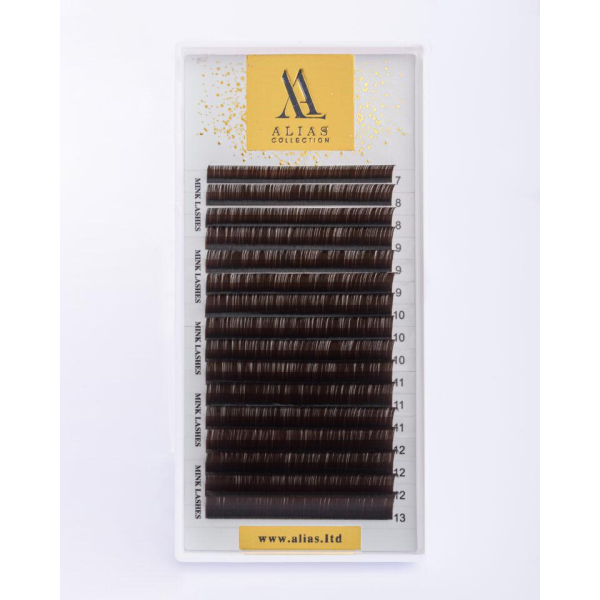 Ресницы ALIAS Dark Chocolate MIX L 0.07(7 - 13 мм)