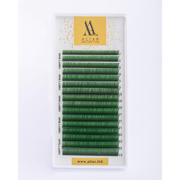 Ресницы ALIAS Green MIX C 0.07(8 - 14 мм)