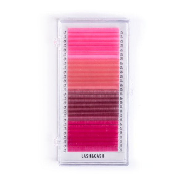Вії PINK, LASH&CASH, mix D 0.07 (8 - 13) 28 ліній, SCULPTOR