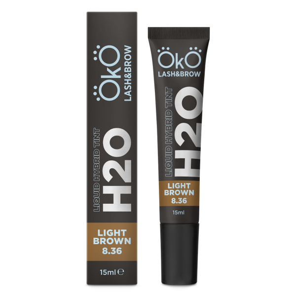 Фарба для брів та вій OKO H20 Liquid Hybrid Tint, LIGHT BROWN 8.36, 15 мл