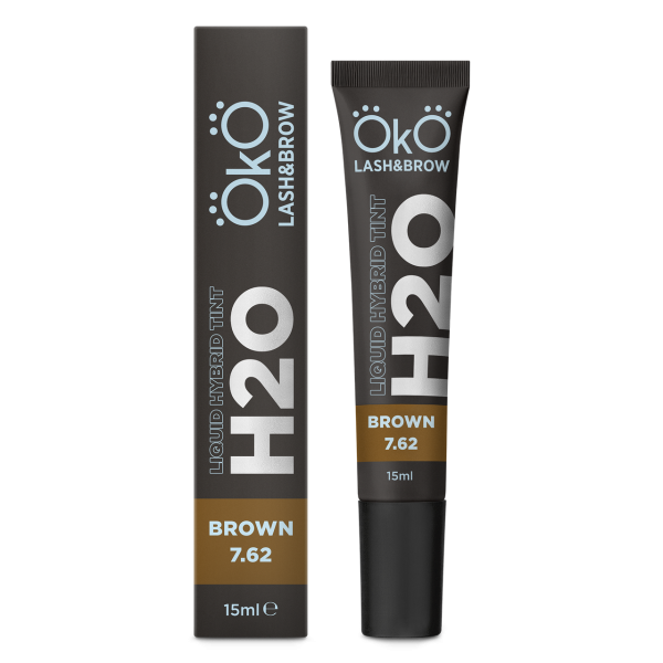 Фарба для брів та вій OKO H20 Liquid Hybrid Tint, BROWN 7.62, 15 мл