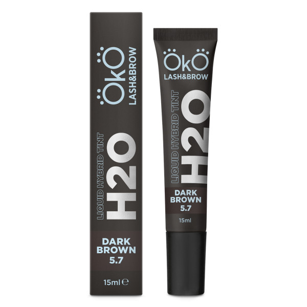 Фарба для брів та вій OKO H20 Liquid Hybrid Tint, DARK BROWN 5.7, 15 мл Фарба для брів та вій OKO H20 Liquid Hybrid Tint, DARK BROWN 5.7, 15 мл