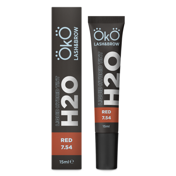 Фарба для брів та вій OKO H20 Liquid Hybrid Tint, RED 7.54, 15 мл