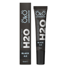 Фарба для брів та вій OKO H20 Liquid Hybrid Tint, BLACK 4.0, 15 мл