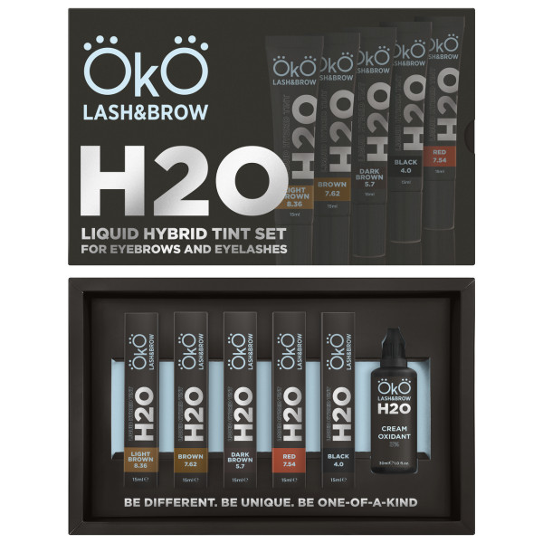 Набор краски для бровей и ресниц OKO H20 Liquid Hybrid Tint с окислителем Набор краски для бровей и ресниц OKO H20 Liquid Hybrid Tint с окислителем