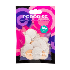 Змінні файли білі для педикюрного диска 100 грит STALEKS PRO PODODISC M, 50 шт