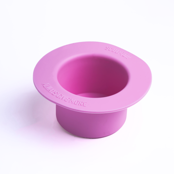 Силіконова чаша для воскоплаву WAX WARMER рожева, SCULPTOR