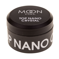 Топ для гель лаку в баночці - Moon Full Nano Crystal Top Coat, 15 мл (стійкий до подряпин, без липкого шару)