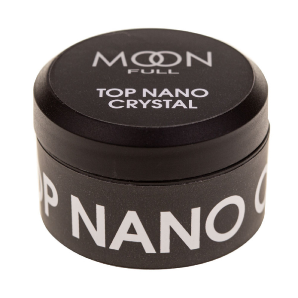 Топ для гель лаку в баночці - Moon Full Nano Crystal Top Coat, 15 мл (стійкий до подряпин, без липкого шару)
