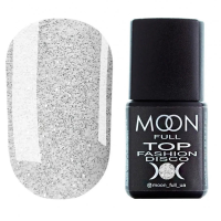 Світловідбивний топ для гель лаку - Moon Full Top Fashion Disco, 8 мл (без липкого шару)