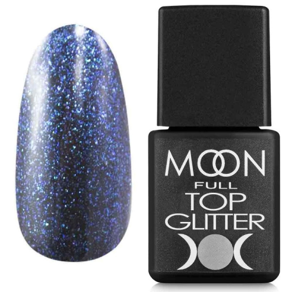 Топ для гель лака - Moon Full Top Glitter Blue №04, 8 мл (без липкого слоя) Топ для гель лака - Moon Full Top Glitter Blue №04, 8 мл (без липкого слоя)