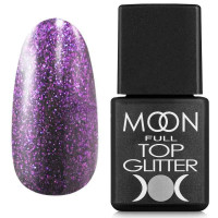 Топ для гель лаку - Moon Full Top Glitter Violet №05, 8 мл (без липкого шару)