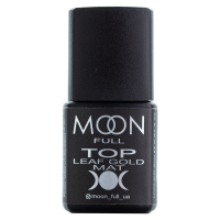 Матовий топ для гель лаку з поталлю - Moon Full Top Leaf Gold Matt, 8 мл (без липкого шару)