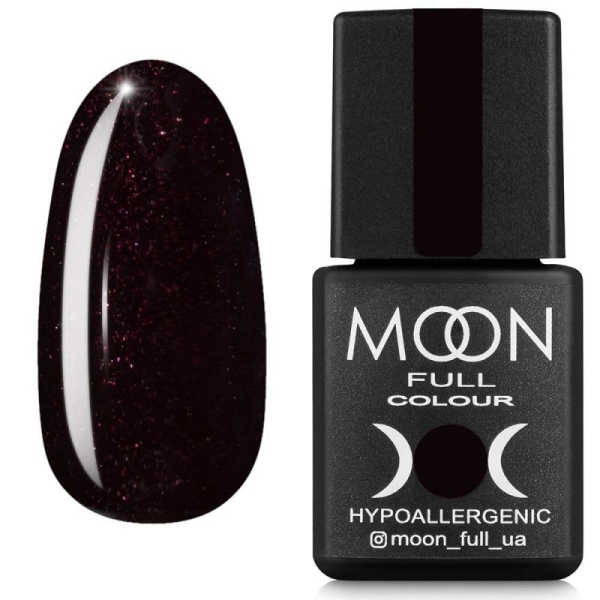 Гель-лак Moon Full Autumn-Winter №668 шоколадно-сливовый с шиммером, 8 мл