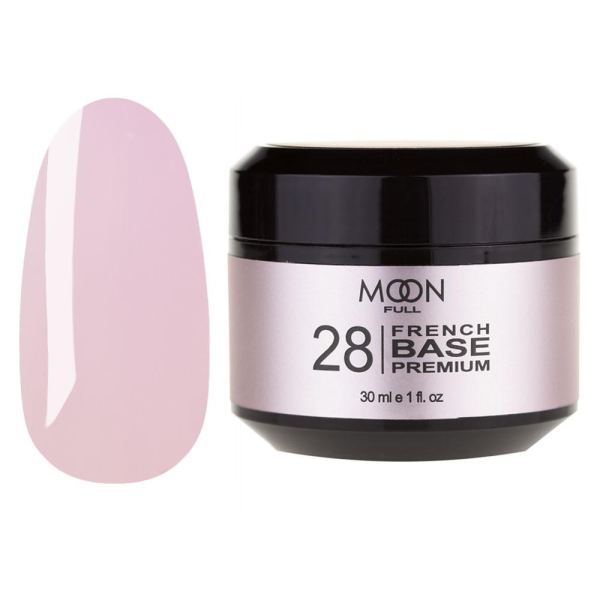 Камуфлююча база - Moon Full Base French Premium №28, 30 мл (ніжно-бузковий)