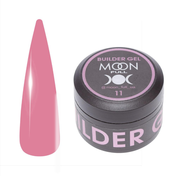 Моделюючий гель Moon Full Builder Gel №11 ярко-рожевий, 30 мл