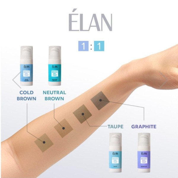 Гель-фарба для брів ELAN Graphite, Графіт 10 мл