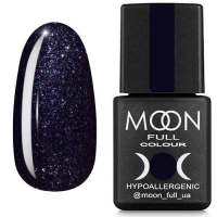 Гель-лак Moon Full color Gel polish №189 чорний з блискітками, 8 мл