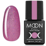 Гель-лак Moon Full color Gel polish №306 розовый полупрозрачный с разноцветным шиммером, 8 мл