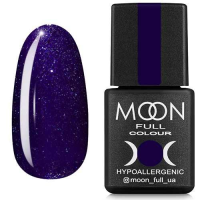 Гель-лак Moon Full color Gel polish №318 фиолетовый с серебристым шиммером, 8 мл