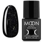 Гель-лак Moon Full color Gel polish №319 черно-зеленый с серебристым шиммером, 8 мл