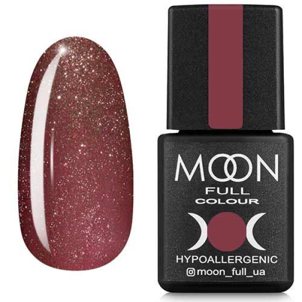 Гель-лак Moon Full color Gel polish №320 темно-розовый винтажный с мелким шиммером, 8 мл