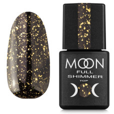 Топ для гель лаку - Moon Full Shimmer Top gold №1020, 8 мл (без липкого шару)