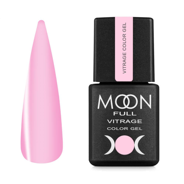 Гель-лак Moon Full Vitrage color Gel polish №01 розовый туман, 8 мл