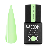 Гель-лак Moon Full Vitrage color Gel polish №03 зелёный шепот, 8 мл