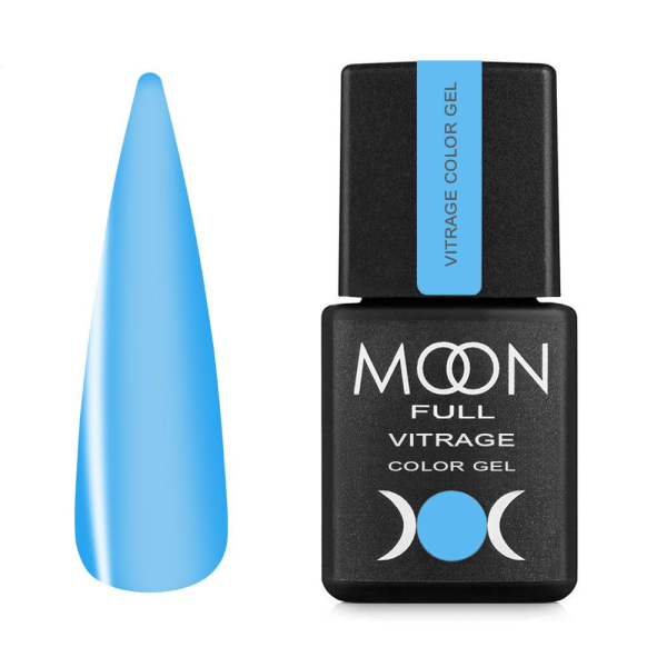 Гель-лак Moon Full Vitrage color Gel polish №06 лазурный бриз, 8 мл