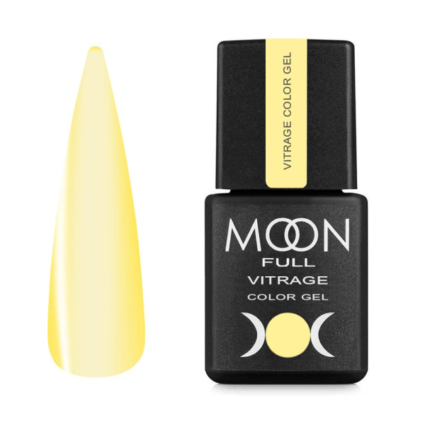 Гель-лак Moon Full Vitrage color Gel polish №08 солнечный луч, 8 мл