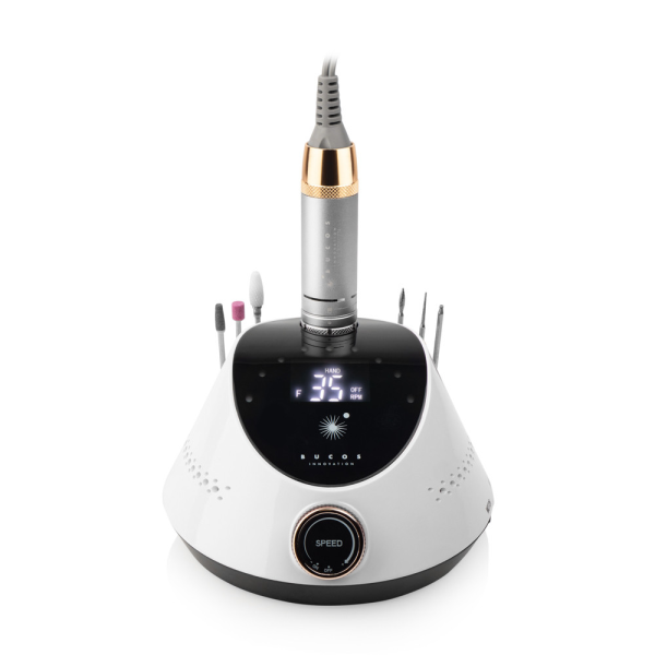 Фрезер для манікюру Bucos Nail Drill X2 PRO WHITE PEARL 65 Вт, 35 000 об./хв.