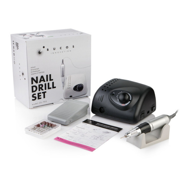 Фрезер для манікюру Bucos Nail Drill ZS-705 BLACK 65 Вт, 35 000 об./хв. Фрезер для манікюру Bucos Nail Drill ZS-705 BLACK 65 Вт, 35 000 об./хв.