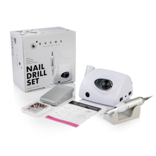 Фрезер для манікюру Bucos Nail Drill ZS-705 WHITE 65 Вт, 35 000 об./хв. Фрезер для манікюру Bucos Nail Drill ZS-705 WHITE 65 Вт, 35 000 об./хв.