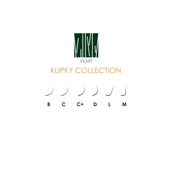 Ресницы черные 20 линий KLIPKY VILMY Mix 0.07C(7 - 14)