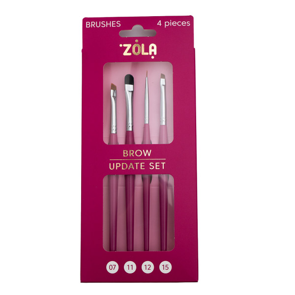 Набір пензлів для брів ZOLA Update Set (4 шт)