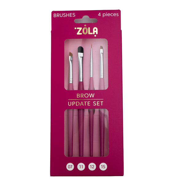 Набір пензлів для брів ZOLA Update Set (4 шт)
