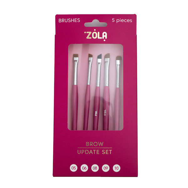 Набір пензлів для брів ZOLA Brow Update Set (5 шт)