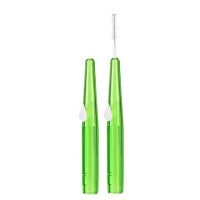 Щетка Baby Brush, бэби браш для ресниц и бровей, Выдвижная, зеленая