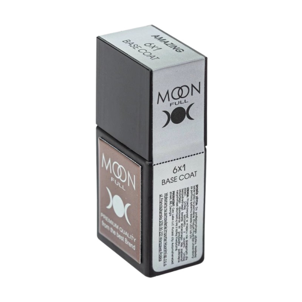 Каучуковая база - Moon Full Amazing 6х1 Base Coat, 12 мл