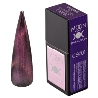 Гель-лак Кошачий Глаз Moon Full Amazing 9D Cat Eye gel №CE01, 12 мл (малиновая дымка)