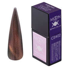 Гель-лак Котяче Око Moon Full Amazing 9D Cat Eye gel №CE02, 12 мл (золотий дощ)
