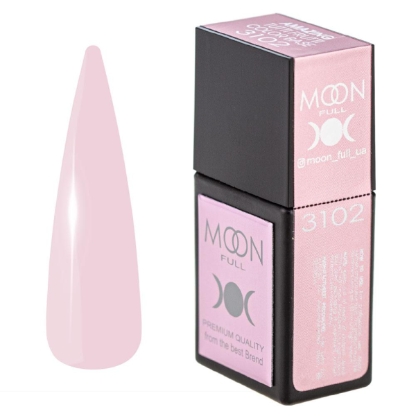 Камуфлююча база - Moon Amazing Tutti Frutti колір Base №3102, 12 мл (пастельно рожево-біла)