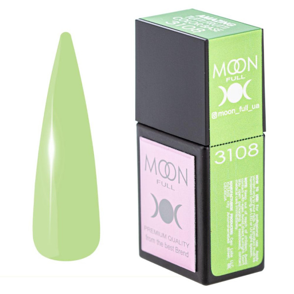 Камуфлирующая база - Moon Amazing Tutti Frutti color Base №3108, 12 мл (нежно-лаймовая)