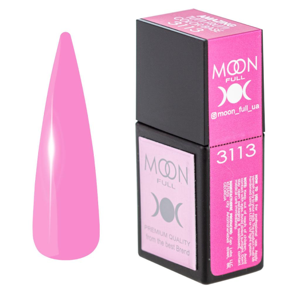 Камуфлирующая база - Moon Amazing Tutti Frutti color Base №3113, 12 мл (ярко-розовая)