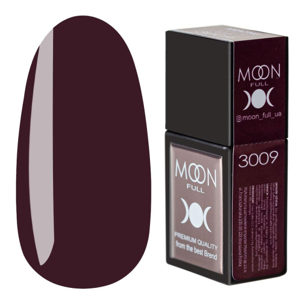 Камуфлирующая база - Moon Full Amazing Color Base №3009, 12 мл (темно-сливова)