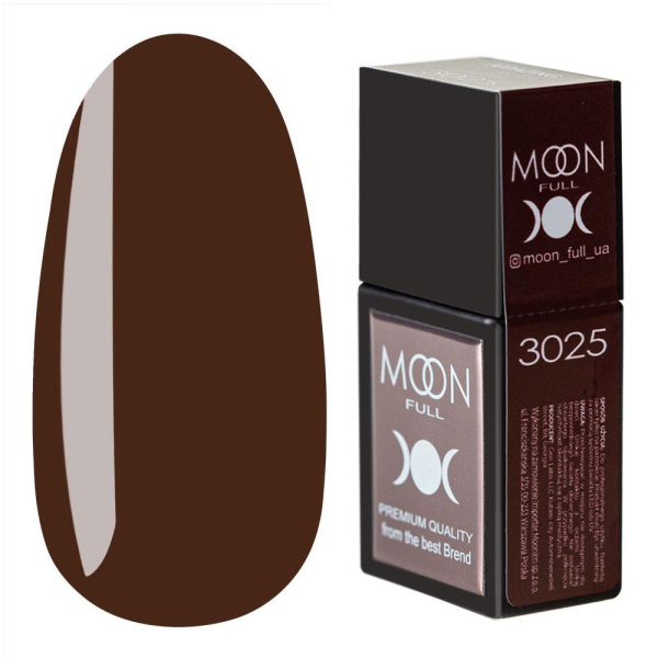 Камуфлирующая база - Moon Full Amazing Color Base №3025, 12 мл (темно-коричневая)